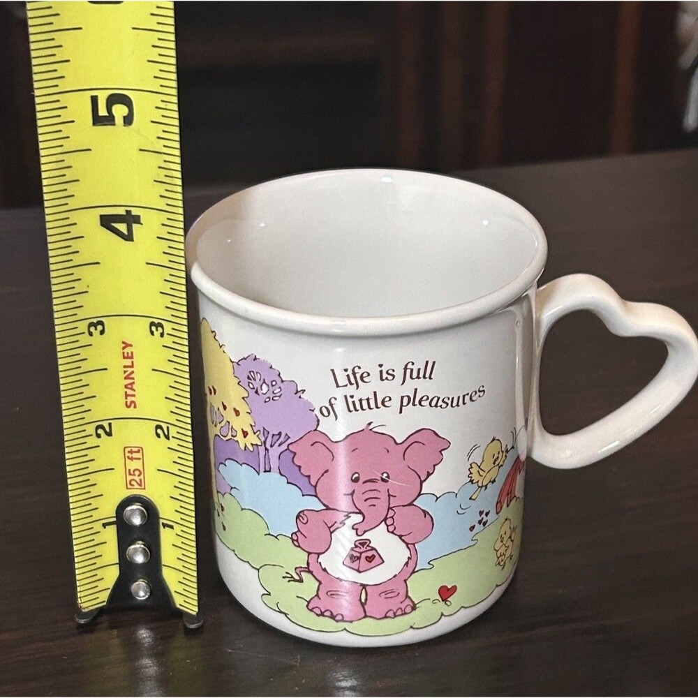 Vtg 1985 Care Bear Cousins Coffee Mug Life Is Full of Little Pleasures Colorful